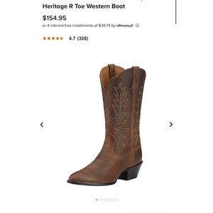 Ariat Heritage R Toe Western Boots